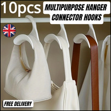 Hanging Rack Wardrobe Organizer Space Saving Hat Silk Scarf Shawls Handbag 10pcs