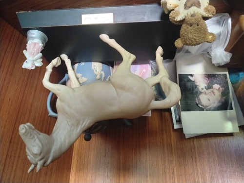 Mounted horse figurine - mounted,