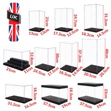 Large Acrylic Display Case Clear Perspex Box 41cm L Dustproof 1/6 Action Figures