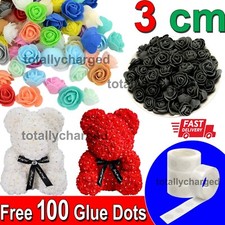 500 Foam Mini Roses WHOLESALE Heads Buds Small Flowers Wedding Home Partys UK
