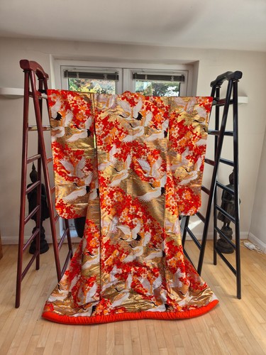 Japanese silk vintage red - japanese,