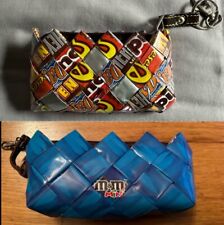 2x MITZ Candy Wrapper Mini Purse with Zipper and Hook M&M Hershey Sweets Sweetie