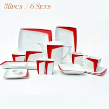 38pc / 6 sets Porcelain Dinner
