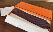 Hermes men's H silk Faconnee