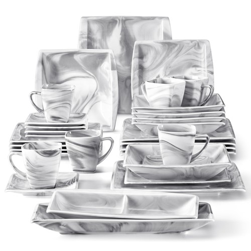 Malacasa blance 32pc marble - blance,