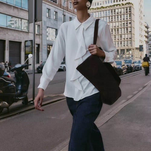 Zara lapel collar long - lapel, collar,