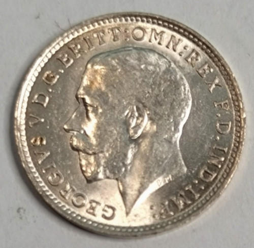 1917 threepence george - threepence,