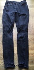 Ladies Black Ripped Stretch Jeans From Primark Size 10