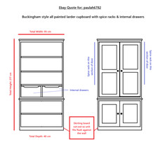 DEPOSIT ONLY- LISTING FOR; paulah6782, BUCKINGHAM LARDER UNIT BESPOKE