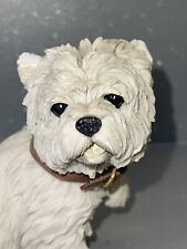 White West Highland Terrier Dog Ornament westie cake topper head stone realistic