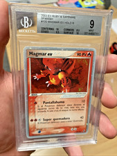 ~ESP~ SPANISH BGS 9 Magmar ex Ruby Sapphire 100 Pack Fresh Pokemon Card