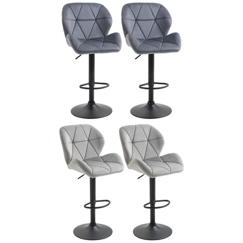 Homcom velvet bar stools - homcom,