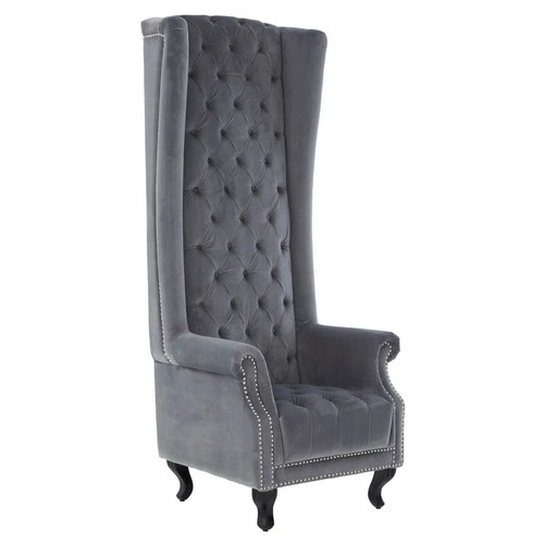 Velvet wingback chair - velvet,