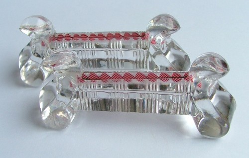 Antique glass knife rests
