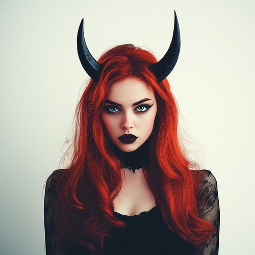 Demon horns headpiece - demon,
