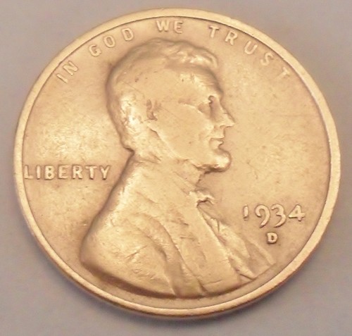 1934 lincoln wheat cent - lincoln, /