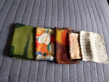 Job Lot Of 5 Silk Scarfs