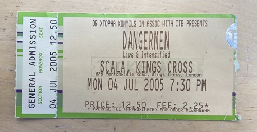 Dangermen ticket - dangermen, (madness)