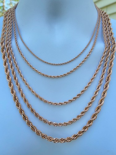 Men real rope chain necklace - rope,
