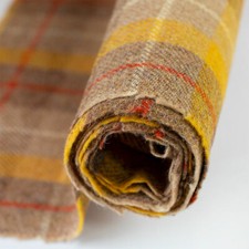 Harris Tweed Cloth Yellow Checks in Different Sizes