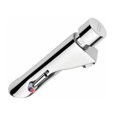 Franke Pureline self-closing pillar mixer tap + temperature adjustment. PURE0005