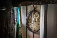 Very Large Statement Antiqued Wall Pocket Watch Clock Cost £450+