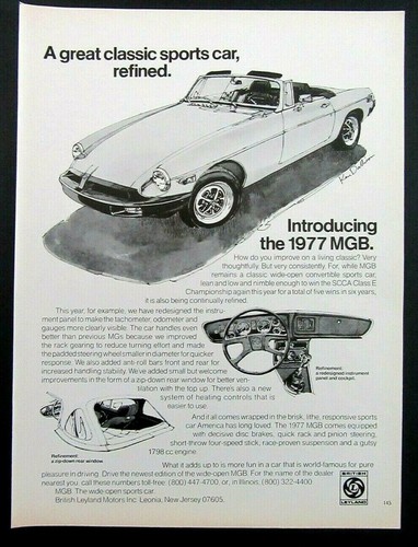 1977 mgb convertible sports - mgb,