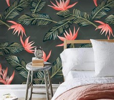 3D Vintage Floral Leaves Self-adhesive Removeable Wallpaper Wall Mural