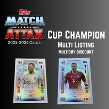 TOPPS Match Attax 25/26 Cup Champion *Choose your Card * E/NM #3