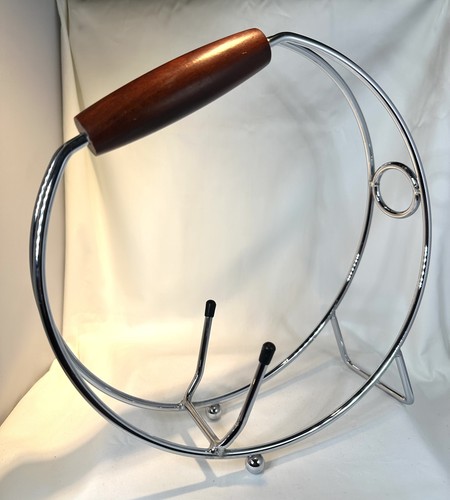Vintage chrome wood handle - chrome,