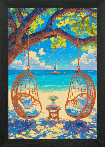 Beach scene with hanging - beach,
