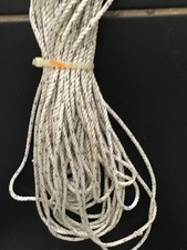 rope 3 strand polyester size 3 mm length 50 metres colour white new..