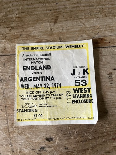 Old football ticket england - old,