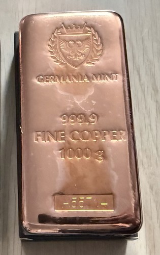 Germania mint 1kg copper bar - germania,