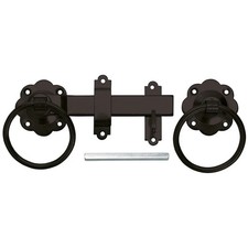 Ring Gate Latch Heavy Duty Garden Handle Catch Set 6" / 150mm Black / Galvanised