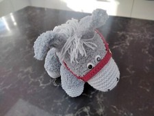 HAND KNITTED  Grey Soft  plush