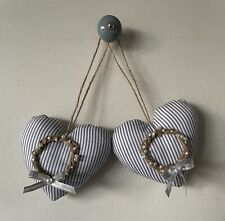 2 Heart Door Hangers in Grey