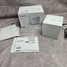 Sony ICF-C1 FM AM Clock Radio White LED Display Alarm Cube No Battery Backup
