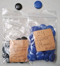 50 craft buttons embellishments sewing*2 colours, smooth top*scrapbook*journal 