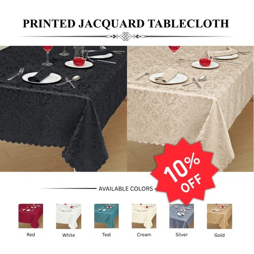 Tablecloth damask floral - tablecloth,