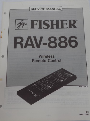 Fisher rav 886 - wireless, remote