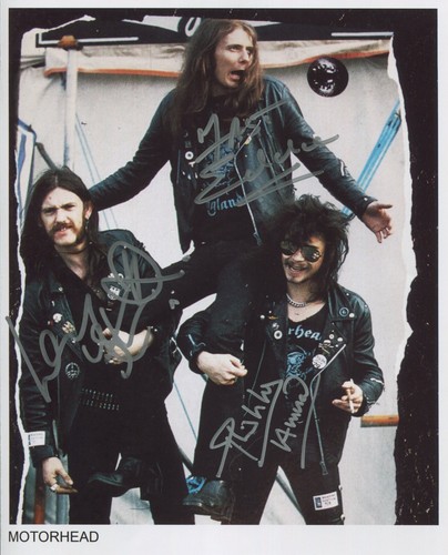 Motorhead 1978 band signed - motorhead,