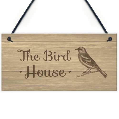 The bird house sign garden - sign,