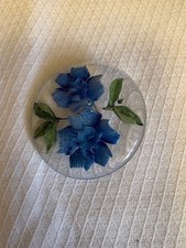 Vintage round reverse carved - round,