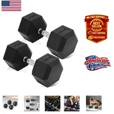 Durable 50LB Hex Dumbbells -