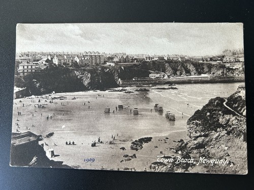 Newquay town beach c1909 - newquay,,