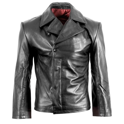 Men black leather - men's, cafe