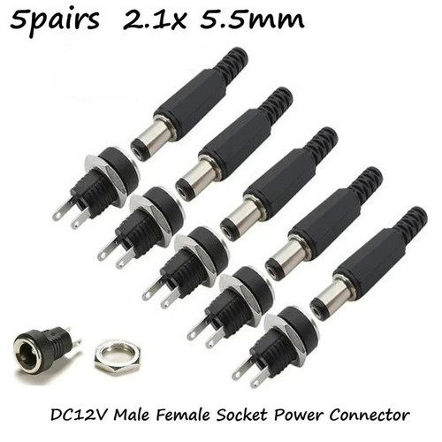 Pairs 12v male female - pairs,