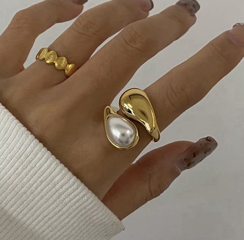 18k gold plated elegant pearl - gold,