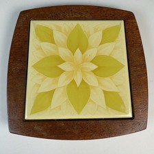 Vintage Teak And Ceramic Tile